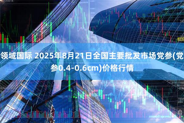 领域国际 2025年8月21日全国主要批发市场党参(党参0.4-0.6cm)价格行情